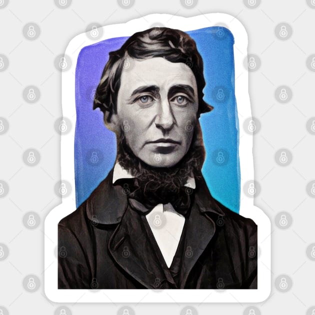 American Philosopher Henry David Thoreau illustration Sticker by Litstoy 